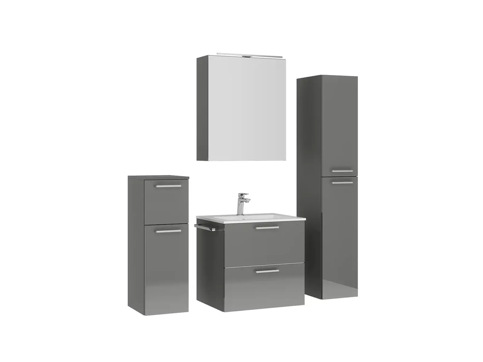 Nobilia SPA Bathroom block with mirror cabinet and ancillary furniture 3