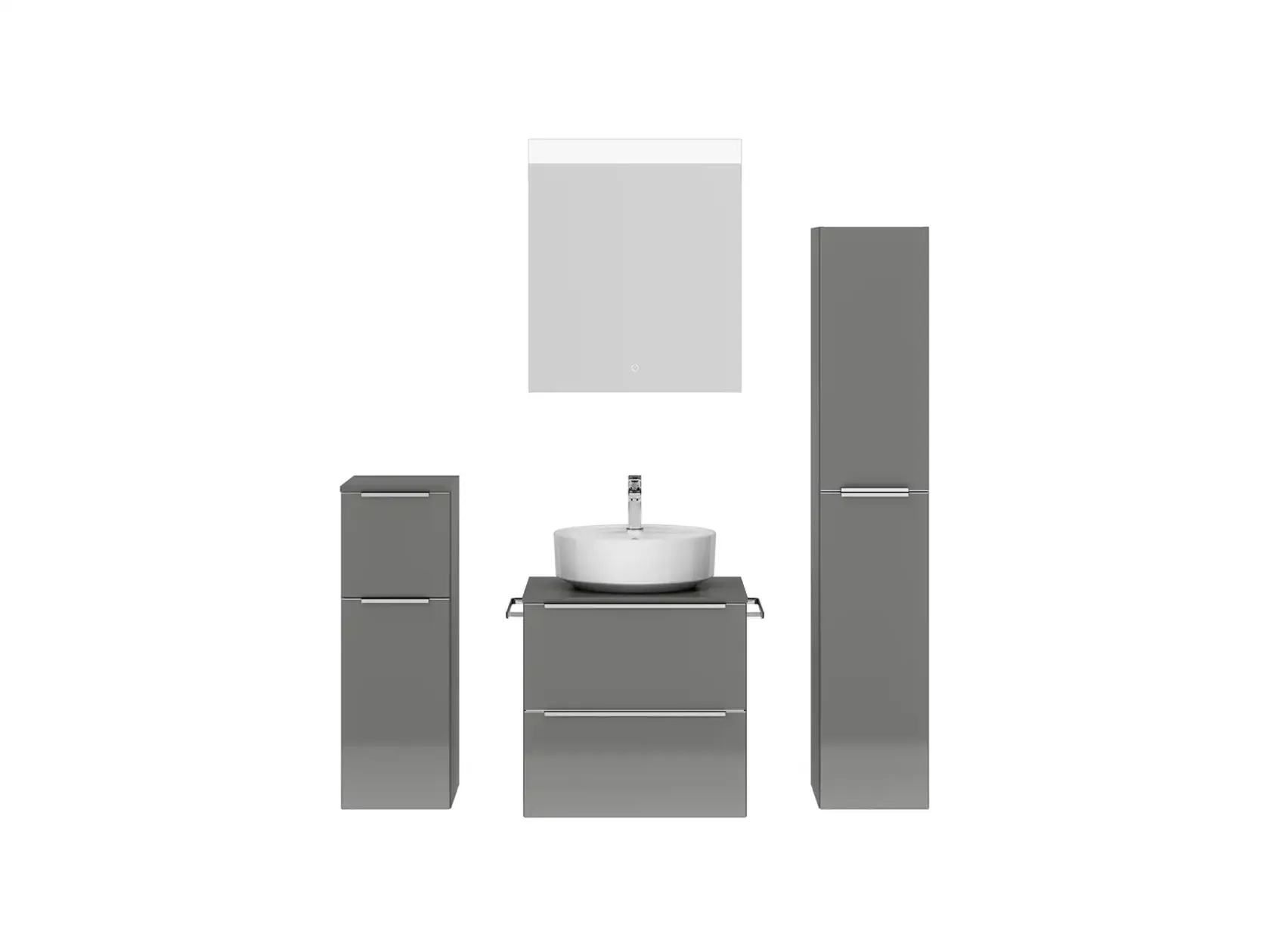 Nobilia SPA Bloc de bain avec miroir plat et meubles d'appoint 1