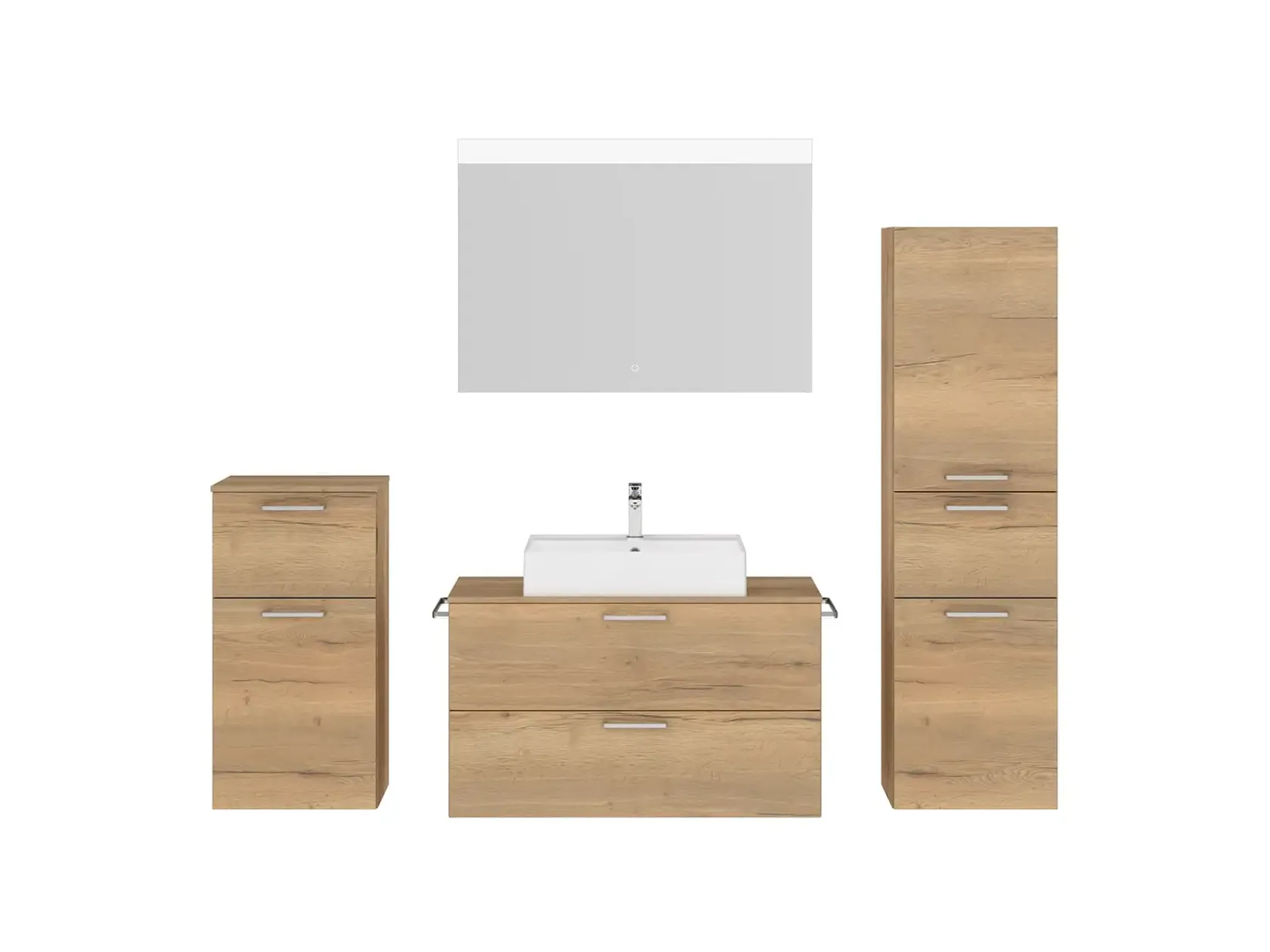 Nobilia SPA Bloc de bain avec miroir plat et meubles d'appoint 1