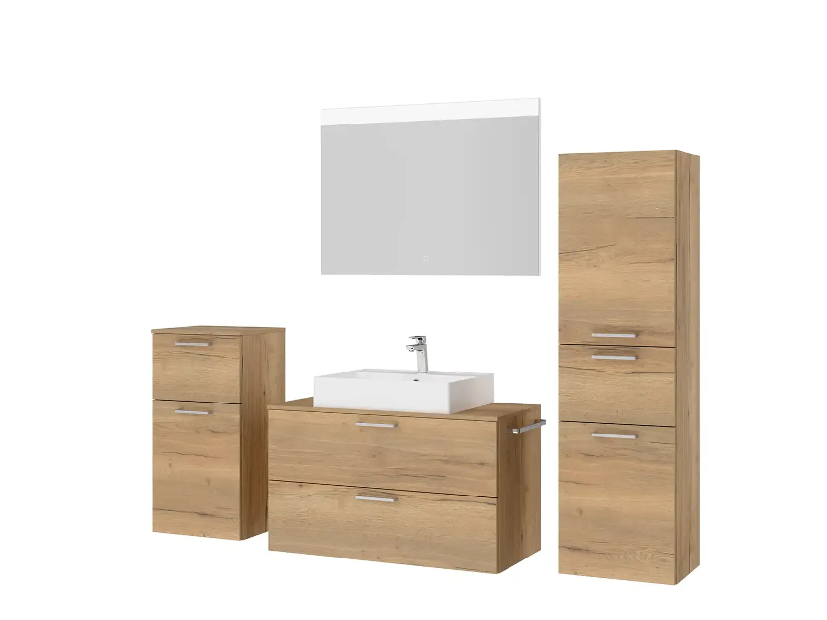 Nobilia SPA Bloc de bain avec miroir plat et meubles d'appoint 5