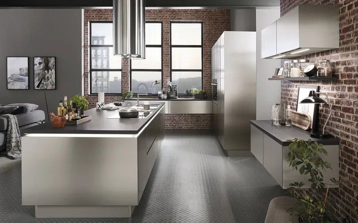 Nobilia SPA Inox Lacquer, Brushed Steel 1