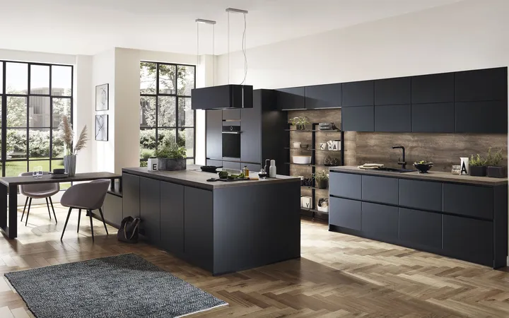 Nobilia SPA Touch Lacklaminat, Schwarz supermatt 0