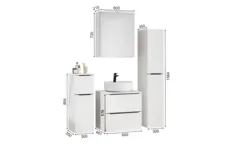 Nobilia SPA Badkamerblok met spiegelkast en bijbehorende meubels 1