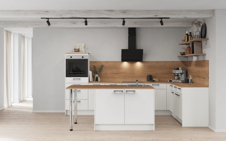 Nobilia Eilandkeuken 336,6 cm x 220 cm met apparaten planning 1 Alpin wit, supermat Touch Nobilia Eilandkeuken 336,6 cm x 220 cm met apparaten planning 1 Alpin wit, supermat Touch