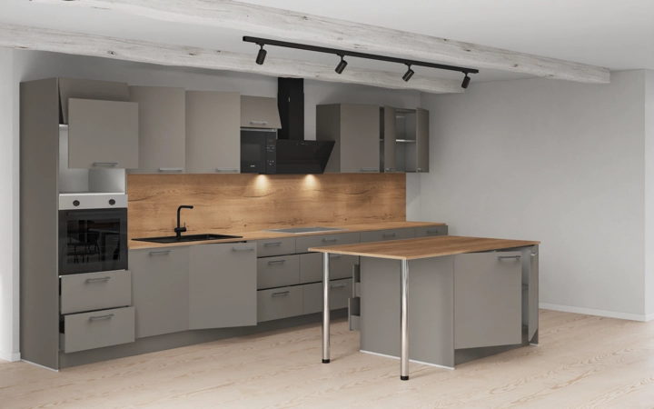 Nobilia SPA Eilandkeuken 483,4 cm met apparaten planning 1 4
