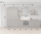 Nobilia SPA Rechte keuken 360 cm met apparaten planning 10 5