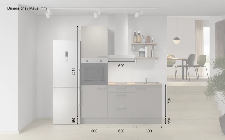 Nobilia SPA Rechte keuken 180 cm met apparaten planning 11 5