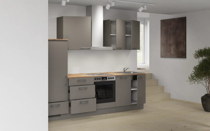 Nobilia SPA Galley kitchen 270 cm with appliances planning 14 4