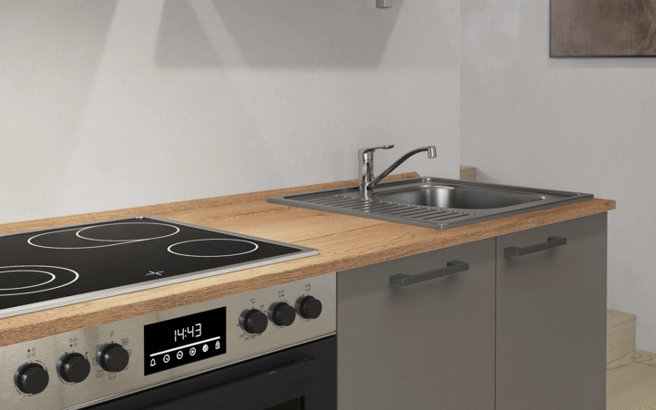 Nobilia SPA Galley kitchen 240 cm with appliances planning 17 3