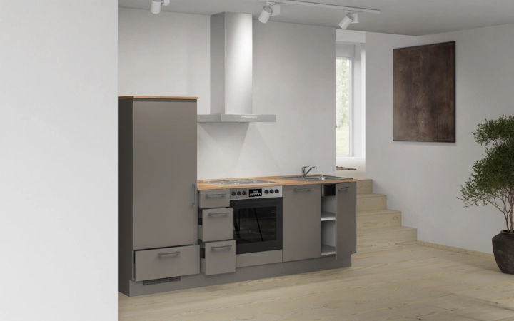 Nobilia SPA Galley kitchen 240 cm with appliances planning 17 4