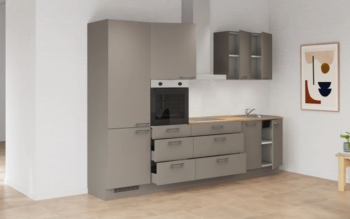Nobilia SPA Galley kitchen 300 cm with appliances planning 2 4