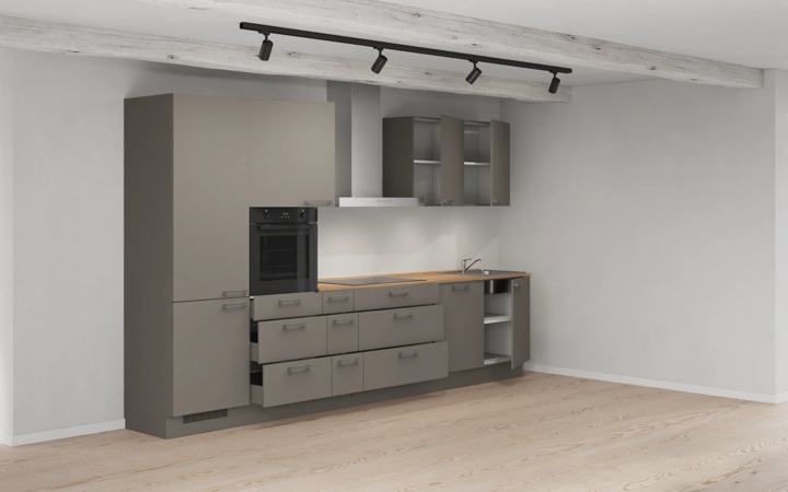 Nobilia SPA Rechte keuken 360 cm met apparaten planning 2 4
