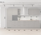 Nobilia SPA Rechte keuken 360 cm met apparaten planning 2 5