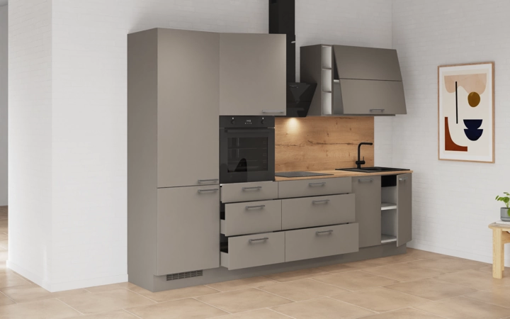 Nobilia SPA Küchen-Zeile 300 cm mit E-Geräten Planung 3 4