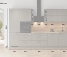 Nobilia SPA Galley kitchen 330 cm with appliances planning 3 5