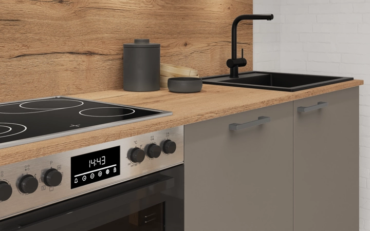 Nobilia SPA Galley kitchen 330 cm with appliances planning 5 3