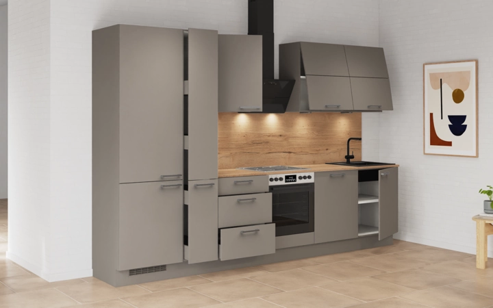 Nobilia SPA Galley kitchen 330 cm with appliances planning 5 4