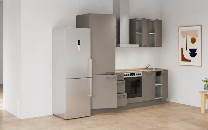 Nobilia SPA Galley kitchen 240 cm with appliances planning 6 4