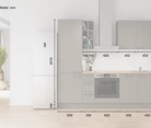 Nobilia SPA Galley kitchen 240 cm with appliances planning 6 5