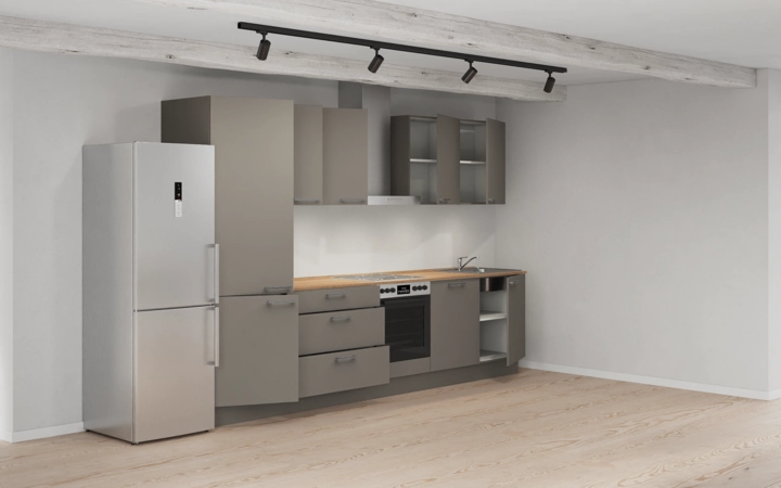 Nobilia SPA Galley kitchen 330 cm with appliances planning 6 4