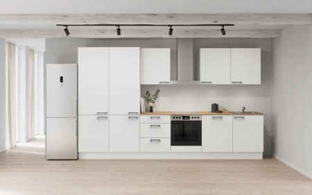 Nobilia Galley kitchen 360 cm with appliances planning 6 Alpine white matt Touch Nobilia Galley kitchen 360 cm with appliances planning 6 Alpine white matt Touch